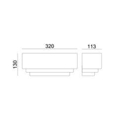 ACA ACA Lighting Gypsum nástenné sadrové svietidlo G85541W