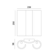 ACA ACA Lighting Gypsum nástenné sadrové svietidlo G85604W