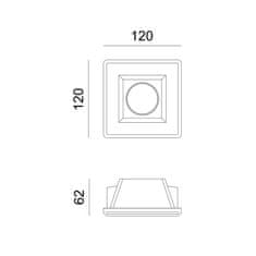 ACA ACA Lighting Gypsum zapustené bodové sadrové svietidlo G90011C