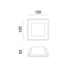 ACA ACA Lighting Gypsum zapustené bodové sadrové svietidlo G9001GC