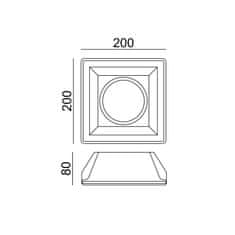 ACA ACA Lighting Gypsum zapustené bodové sadrové svietidlo G90161C