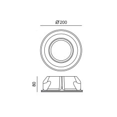 ACA ACA Lighting Gypsum zapustené bodové sadrové svietidlo G90151C