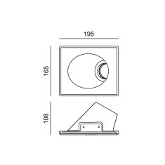 ACA ACA Lighting Gypsum zapustené bodové sadrové svietidlo G90351C