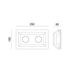 ACA ACA Lighting Gypsum zapustené bodové sadrové svietidlo G90102C