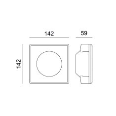 ACA ACA Lighting Gypsum zapustené bodové sadrové svietidlo G90451C