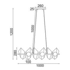 ACA ACA Lighting Avantgarde závesné svietidlo HL42596P100BG