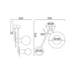 ACA ACA Lighting Avantgarde nástenné svietidlo OD742W74WM