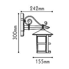 ACA ACA Lighting Garden lantern vonkajšie nástenné svietidlo BT5721