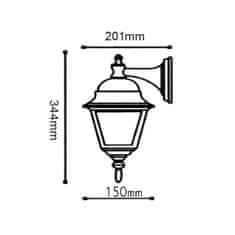 ACA ACA Lighting Garden lantern vonkajšie nástenné svietidlo HI6042V