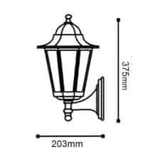 ACA ACA Lighting Garden lantern vonkajšie nástenné svietidlo HI6171GB