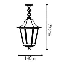 ACA ACA Lighting Garden lantern vonkajšie závesné svietidlo HI6175B