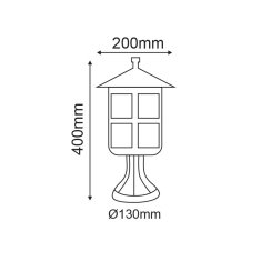 ACA ACA Lighting Garden lantern vonkajšie stojacie svietidlo HI6503