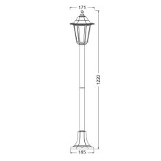 ACA ACA Lighting Garden Pole vonkajšie svietidlo PLGQ5W