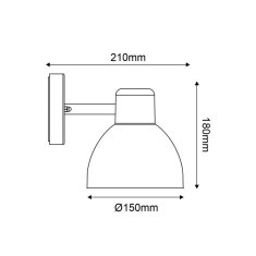 ACA ACA Lighting Garden Wall vonkajšie nástenné svietidlo BEROM1WG