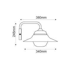 ACA ACA Lighting Garden Wall vonkajšie nástenné svietidlo JULIE1WBK