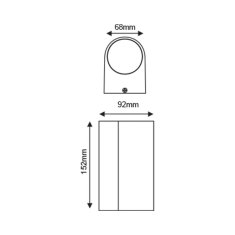 ACA ACA Lighting Garden Wall vonkajšie nástenné svietidlo LG2202GU10G