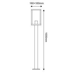 ACA ACA Lighting Garden Pole vonkajšie svietidlo CELIA1POBK