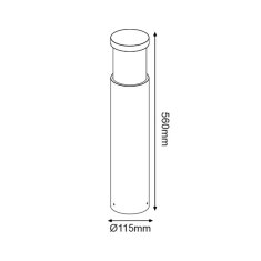 ACA ACA Lighting Garden Pole vonkajšie svietidlo MK031R-560