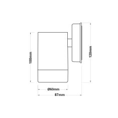 ACA ACA Lighting Garden Spot vonkajšie bodové nástenné svietidlo SL7032R