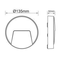 ACA ACA Lighting LED nástenné okrúhle svietidlo šedá 230V AC IP65 3W 3000K 200LM RA80 SLIM41