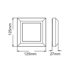 ACA ACA Lighting LED vonkajšie nástenné svietidlo hranaté hrdzavá 230V AC IP65 4W 3000K 270LM RA80 SLIM51NR