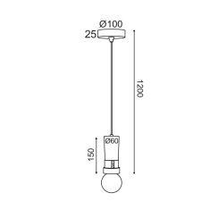 ACA ACA Lighting závesné svietidlo 1XE27 drevo plus koža D6XH120CM MEMPHIS OD7821P6