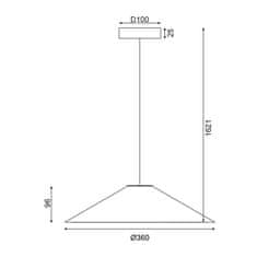 ACA ACA Lighting závesné svietidlo 1X GX53 orech drevo D36XH160CM NAIROBI MQ13P136WW