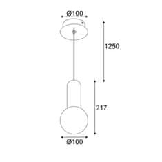 ACA ACA Lighting závesné svietidlo 1xG9 prírodný betón D22XH45CM VENUS MK421P10G