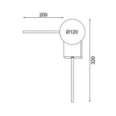 ACA ACA Lighting nástenné svietidlo 1xG9 CYCLOPS čierna plus biela 30X17X37CM OD94581WSB