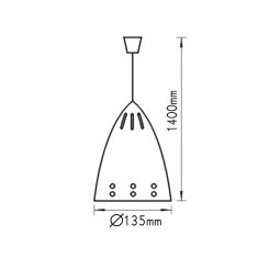 ACA ACA Lighting závesné svietidlo XF15B D13 AC.3XF15B