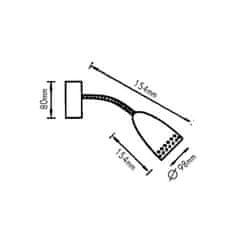 ACA ACA Lighting nástenné svietidlo E14 hliník INOX AC.045XFWL19