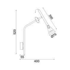 ACA ACA Lighting nástenné svietidlo 1XGU10 CLOUZOT zlatá kov IP20 40X52X8CM YL22801WGD