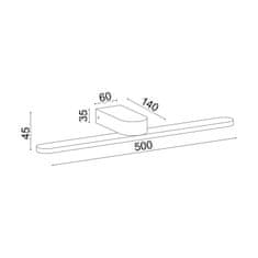 ACA ACA Lighting nástenné svietidlo LED 16W 4000K 1040lm biela IP44 50X12X4CM PHOEBE PN11LEDW504WH