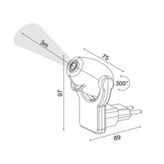 ACA ACA Lighting LED nočná lampička do zásuvky 0,7W 6 obrázkov premietaných na stenu, svetelný senzor, modrá plast 230V IP20 SF18012LEDB