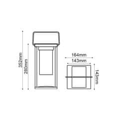 ACA ACA Lighting LED vonkajšie stolné svietidlo na batérie 3W 150lm 180st. 3.000K tmavo šedá CRI80 IP54 LG630G