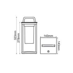 ACA ACA Lighting LED vonkajšie stolné solárne svietidlo na batérie 3W 150lm 180st. 3.000K tmavo šedá CRI80 IP54 LG630GSOL