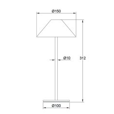 ACA ACA Lighting LED vonkajšie stolné svietidlo na batérie 3W 140lm 3.000K tmavo šedá 270st. CRI80 IP54 LG5860G-300