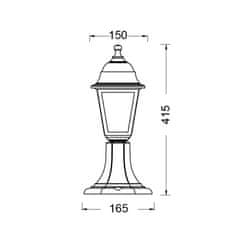 ACA ACA Lighting Garden lantern stojanové svietidlo PLGP3B