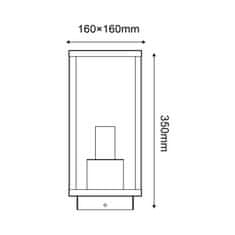 ACA ACA Lighting šedá vonkajšia stojaca lampa CELIA 1XE27 IP44 číre sklo CELIA1FG