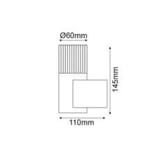 ACA ACA Lighting vonkajšie nástenné svietidlo UP číra 2W LED 3000K 230V šedá HA5504