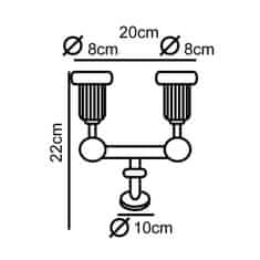 ACA ACA Lighting vonkajšie bodové svietidlo PAR38 2xE27 No78-B AC.045GL78