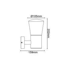 ACA ACA Lighting E27 vonkajšie nástenné svietidlo 230V tmavo šedá IP54 MAX.40W LG5951G