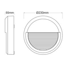 ACA ACA Lighting LED vonkajšie nástenné svietidlo biela PC 230V IP65 8W 3.000K 430lm SLIM12W