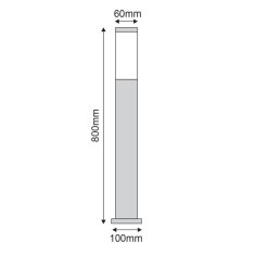 ACA ACA Lighting vonkajšie stojacie svietidlo 80cm hranaté BT1003BH080