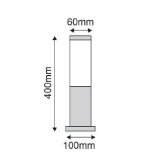 ACA ACA Lighting vonkajšie stojacie svietidlo hranaté 45cm BT1003BH045