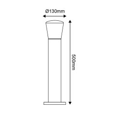 ACA ACA Lighting E27 vonkajšie stojacie svietidlo 230V tmavo šedá IP54 MAX.40W LG5951G-500