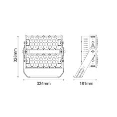 ACA ACA Lighting LED HIGH POWER FLOOD reflektor 240W, 37200lm, 5000K, 60 °, 230V AC, IP66, IK10 GLAD2405060