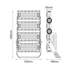 ACA ACA Lighting LED HIGH POWER FLOOD reflektor 480W 74400lm 5000K 40 ° 230V AC IP65 IK10 GLAD4805040