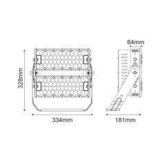 ACA ACA Lighting LED HIGH POWER FLOOD reflektor 240W, 37200lm, 5000K, 40 °, 230V AC, IP66, IK10 GLAD2405040