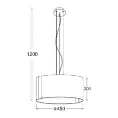 ACA ACA Lighting Avantgarde závesné svietidlo OYD10087ASP3